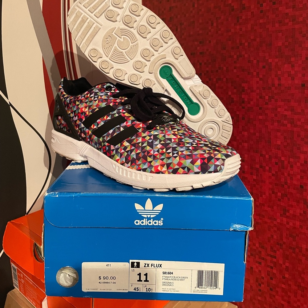 Original Adidas zx flux multi color size 11
